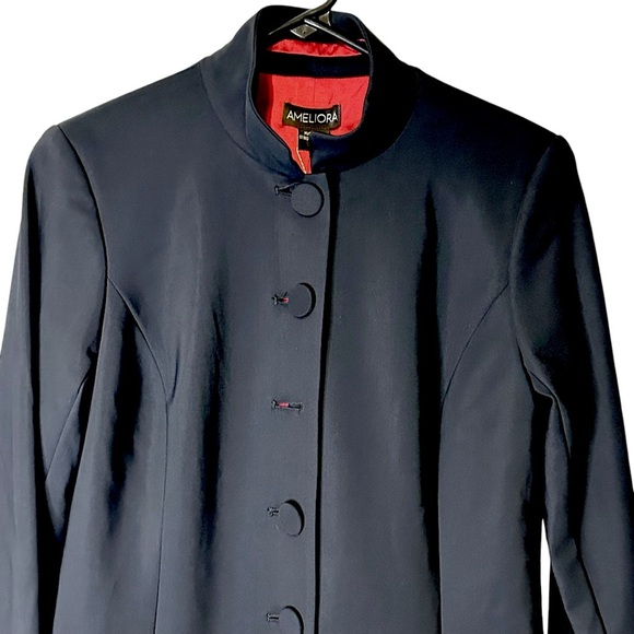 Ameliora The Carmen Silk Lined Mandarin Collar Jacket NWT See Button Size‎ 6 - Picture 4 of 13